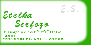 etelka serfozo business card